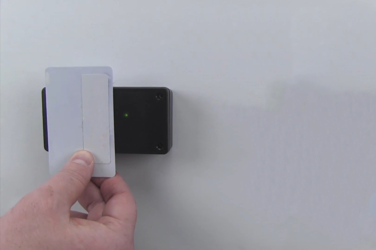White access control key card